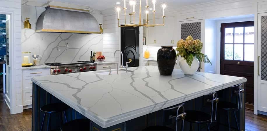 msi q premium natural quartz modern countertops and kitchen island